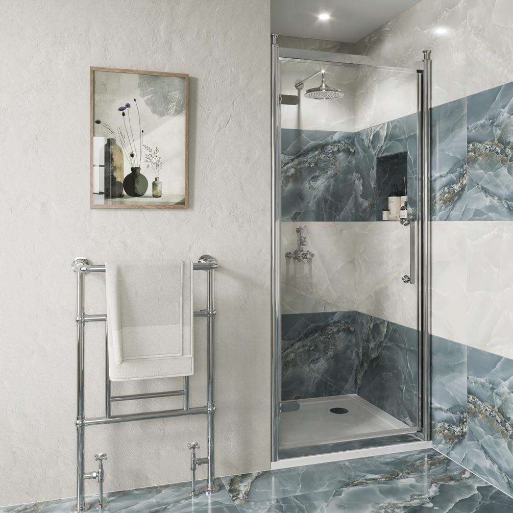 Burlington Classique 1909 900mm Chrome Shower Door